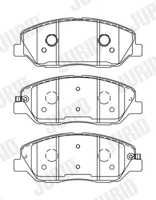 Комплект тормозных колодок, дисковый тормоз JURID 572607J для SSANGYONG KORANDO