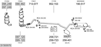 Układ wydechowy BOSAL SYS00976