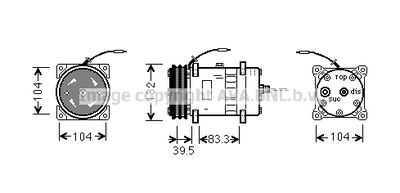 AVA QUALITY COOLING Compressor, airconditioning (UVAK041)