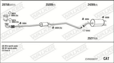 Изпускателна система WALKER CVK033017
