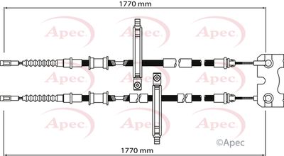 Cable Pull, parking brake APEC CAB1141