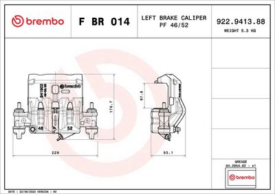 ETRIER FRANA BREMBO FBR014 1