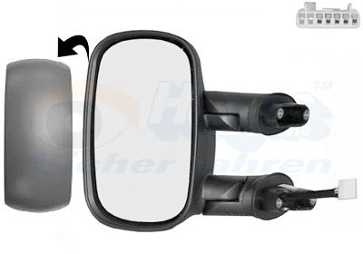 VAN WEZEL 1636807 Наружное зеркало  для FIAT DOBLO (Фиат Добло)