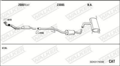 Изпускателна система WALKER SEK017900B