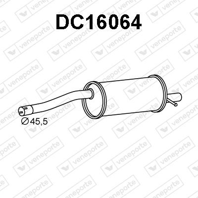 Глушитель выхлопных газов конечный VENEPORTE DC16064 для RENAULT DUSTER
