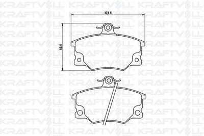 Комплект тормозных колодок, дисковый тормоз KRAFTVOLL GERMANY 07010006 для FIAT TIPO