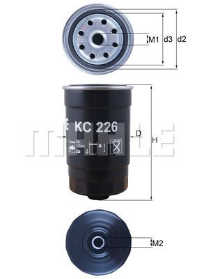 Топливный фильтр KNECHT KC 226 для KIA K2500