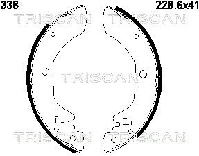 Комплект тормозных колодок TRISCAN 8100 14338 для NISSAN LAUREL