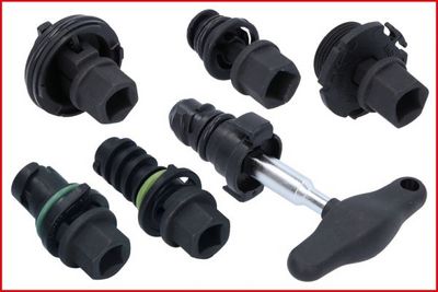 Ks Tools - súprava pre plastové vypúšťacie skrutky oleja 9ks