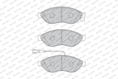 Remblokken set Voor (met remklauw geleidingsbouten  met slot), past: CITROEN JUMPER III  FIAT DUCATO  PEUGEOT BOXER 2.0D-3.0D 04.06-