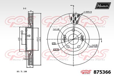 MAXTECH 875366 Тормозные диски для RENAULT AVANTIME (DE0_) 2.0 16V Turbo (DE0U, DE0V)