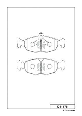 Комплект тормозных колодок, дисковый тормоз MK Kashiyama D11176 для CHEVROLET CELTA