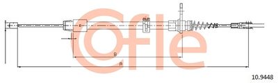 Тросик, cтояночный тормоз COFLE 92.10.9448 для MERCEDES-BENZ C-CLASS
