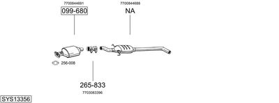 Układ wydechowy BOSAL SYS13356
