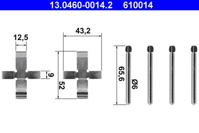 Комплектующие, колодки дискового тормоза ATE 13.0460-0014.2 для ALFA ROMEO SPIDER