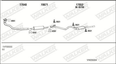 SISTEM DE ESAPAMENT WALKER VW25004