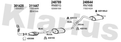 Układ wydechowy KLARIUS 720816E