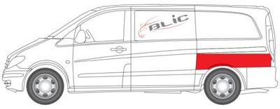 Fender reparatieset Achter Links (bovenste deel, laag) past: MERCEDES VITO / VIANO W639 09.03-10.10