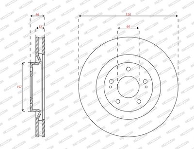 BREMSSCHEIBE FERODO DDF2805C 1