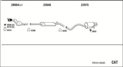 Układ wydechowy WALKER REK018680
