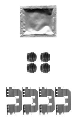 Комплектующие, колодки дискового тормоза HELLA 8DZ 355 204-331 для HONDA ACCORD