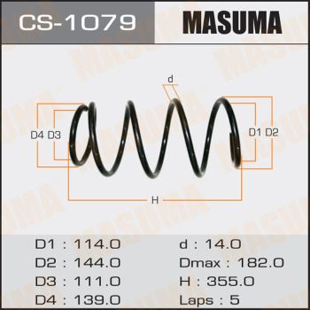 MASUMA CS-1079 Пружина подвески  для TOYOTA CAMRY (Тойота Камр)