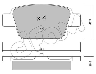Комплект тормозных колодок, дисковый тормоз 822-323-0