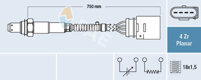 FAE 77907 Лямбда-зонд  для VW NEW BEETLE (Фольксваген_ Неw беетле)