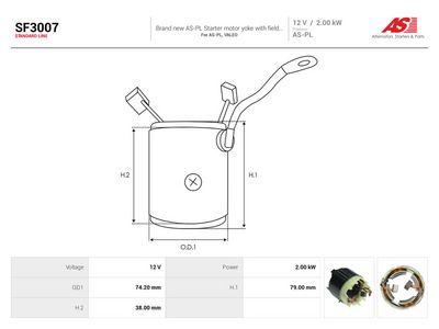 Vikling, starter AUTOSTARTER SF3007 for VW