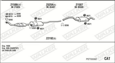 ABGASANLAGE WALKER PET05582