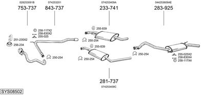 SISTEM DE ESAPAMENT BOSAL SYS08502