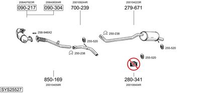 Výfukový systém BOSAL SYS25527