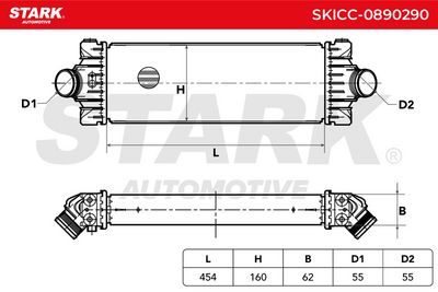 интеркулер (охладител за въздуха на турбината) STARK SKICC-0890290