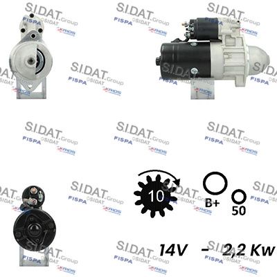 SIDAT S12BH0675A2 Стартер  для MERCEDES-BENZ E-CLASS (Мерседес Е-класс)