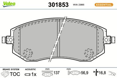 BREMSBELAGSATZ SCHEIBENBREMSE