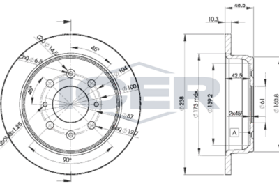 спирачен диск ICER 78BD1703-2
