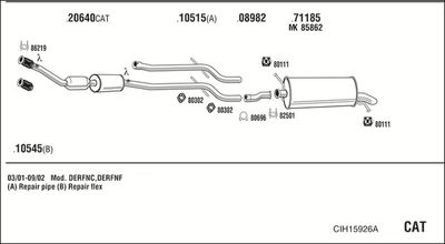 Układ wydechowy WALKER CIH15926A