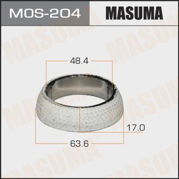 Уплотнительное кольцо, труба выхлопного газа MASUMA MOS-204 для TOYOTA SPRINTER