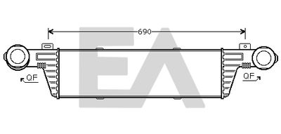 EACLIMA 36A50016 Интеркулер для MERCEDES-BENZ E-CLASS T-Model (S210) E 270 T CDI (210.216)