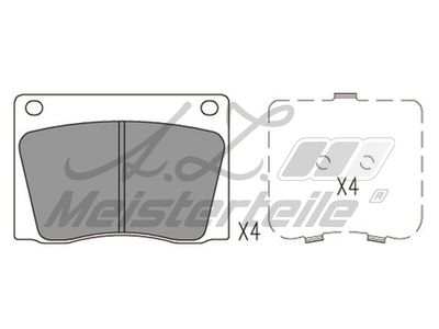 комплект спирачно феродо, дискови спирачки A.Z. Meisterteile AZMT-44-022-2373
