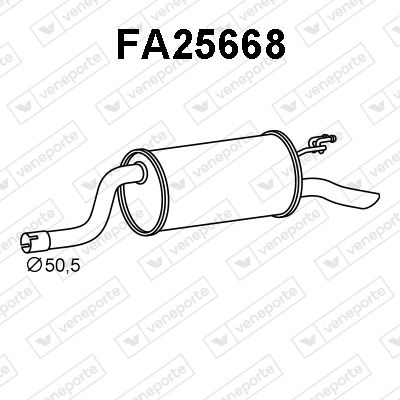 Глушитель выхлопных газов конечный VENEPORTE FA25668 для FIAT IDEA
