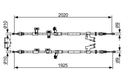 Тросик, cтояночный тормоз BOSCH 1 987 482 709 для FORD KUGA