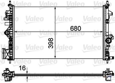 VALEO 735485 Радиатор охлаждения двигателя  для OPEL INSIGNIA (Опель Инсигниа)