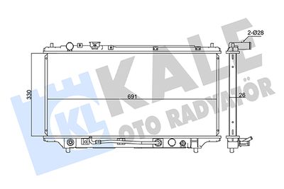 Радиатор, охлаждение двигателя KALE OTO RADYATÖR 347905 для MAZDA 323
