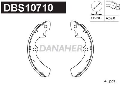 Комплект тормозных колодок DANAHER DBS10710 для SUZUKI SJ413
