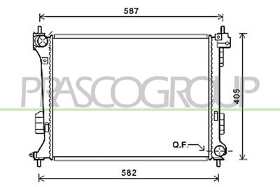 Радиатор, охлаждение двигателя PRASCO HN200R001 для HYUNDAI i20