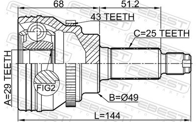 SET ARTICULATIE PLANETARA FEBEST 0710IGN29A43 1