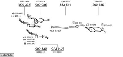 Układ wydechowy BOSAL SYS09068