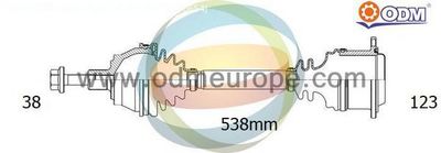 Приводной вал Multiparts 18-216470 для AUDI A8