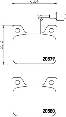 Sada brzdových destiček, kotoučová brzda MINTEX MDB1146